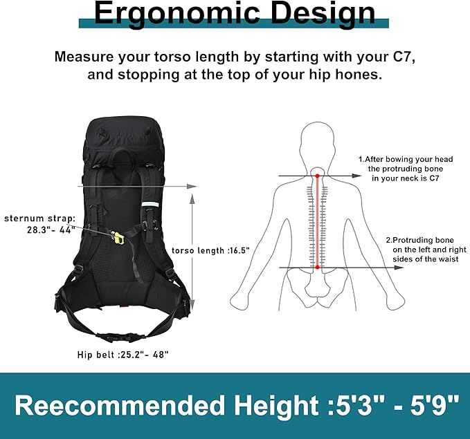 N NEVO RHINO 40L Internal Frame Hiking Backpack - Image 7