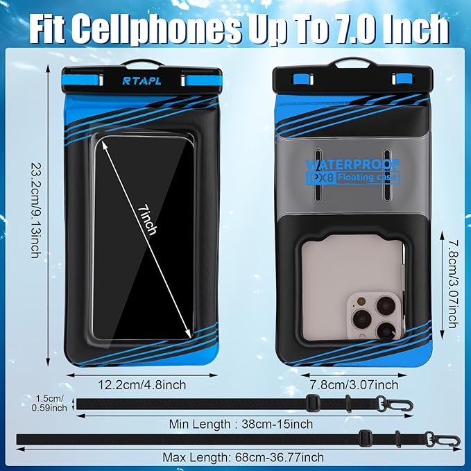 Floating Waterproof Phone Pouch 2 Pack - Image 3