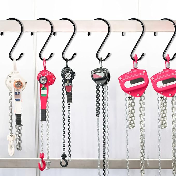 DINGEE 6 Pack Large S Hooks, Rubber Coated, Heavy Duty Non Slip, Bird Feeders - Image 6