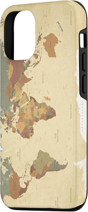 Globe Map Smartphone Cell Cover Gift World Map Pattern Phone Case - Image 2