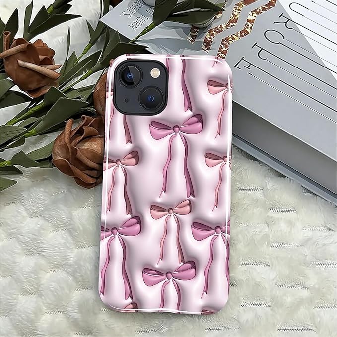 for iPhone 14 Plus Case, HL2 Abstract Ribbons Bows Hybrid 2 Layer Hard Shell - Image 4