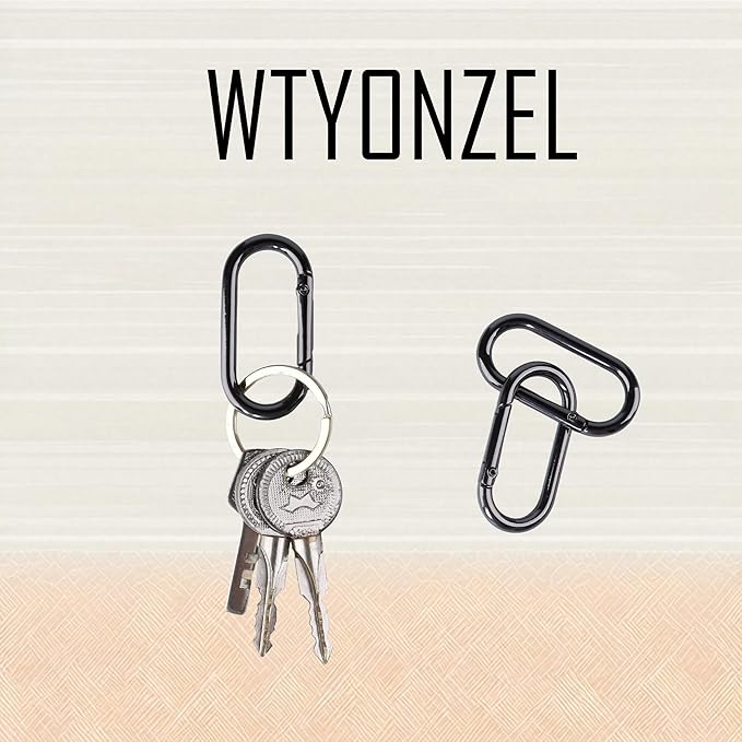 16 Pcs Carabiners Clip, Oval Shape Cute Carabiner Keychain Clip Aluminum Hook - Image 4