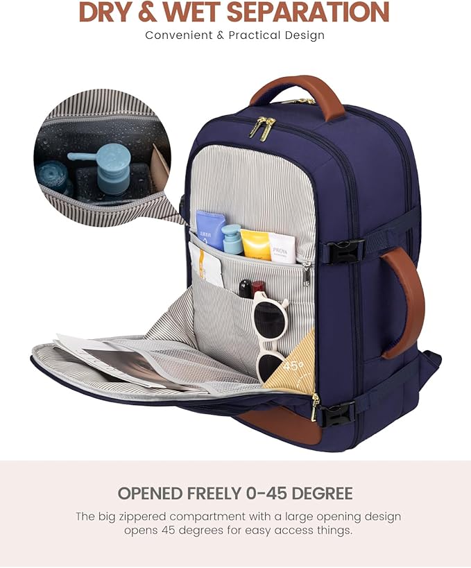 LOVEVOOK Travel Backpack For Women Flight Approved, 40L Large Carry On Backpack - Image 6