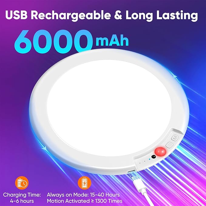 2 Pack Rechargeable Motion Sensor Ceiling Light - Image 6