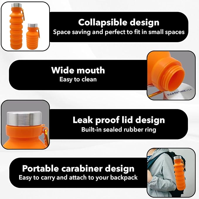 Gadgetime USA Collapsible Water Bottle - Image 3