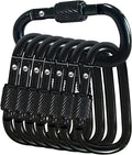 YUCHIYA 8 Pack D-Shape Carabiner Clasp by YUCHIYA