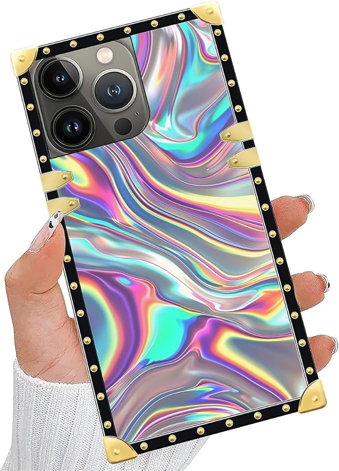 Compatible with iPhone 13 Pro Case, Holographic Abstract Iridescent Textures - Image 5