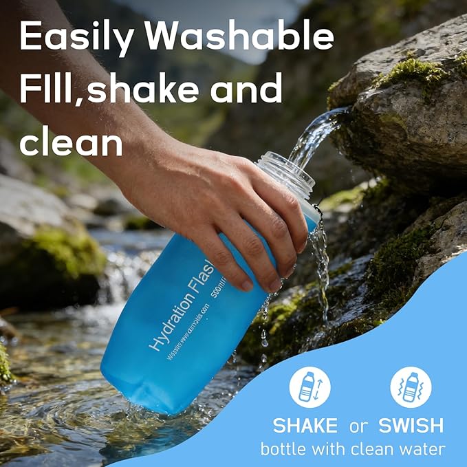 500ml Soft Flask Water Bottle, Collapsible Water Bottle - Image 4