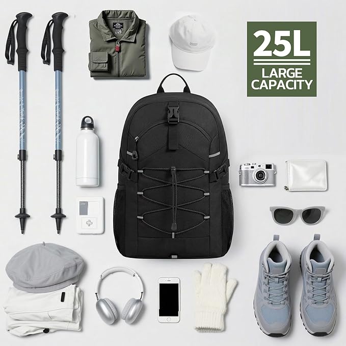 TILYMOL Hiking Travel Backpack for Men Women 25L - Image 6