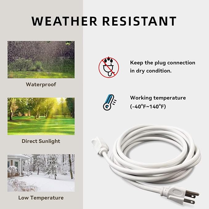 15ft Outdoor Extension Cord - Image 5