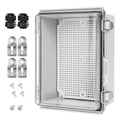 LeMotech Electrical Box, IP67 Waterproof Hinged Clear Cover Stainless Steel by LeMotech
