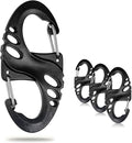 12 Pack 2" Carabiner Clip Plastic S Carabiner Clips Paracord Keychain Hooks by CooBigo