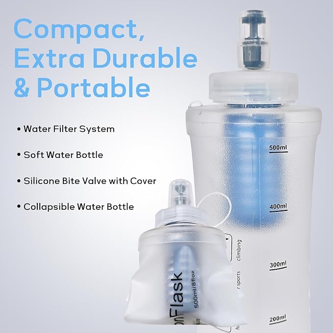 700ml Soft Flask Water Bottle, Collapsible Water Bottle - Image 3