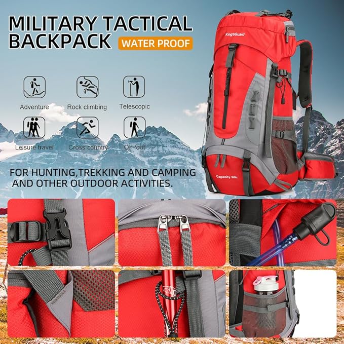 King'sGuard 60L Hiking Backpack - Image 6