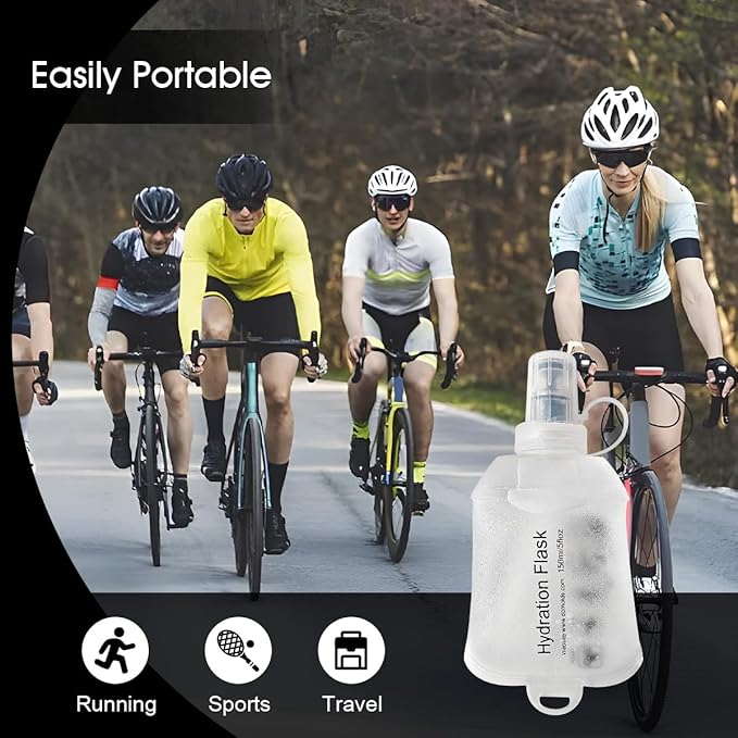 WILDREEDS 150ml Soft Flask, TPU Collapsible Soft Water Bottle - Image 5