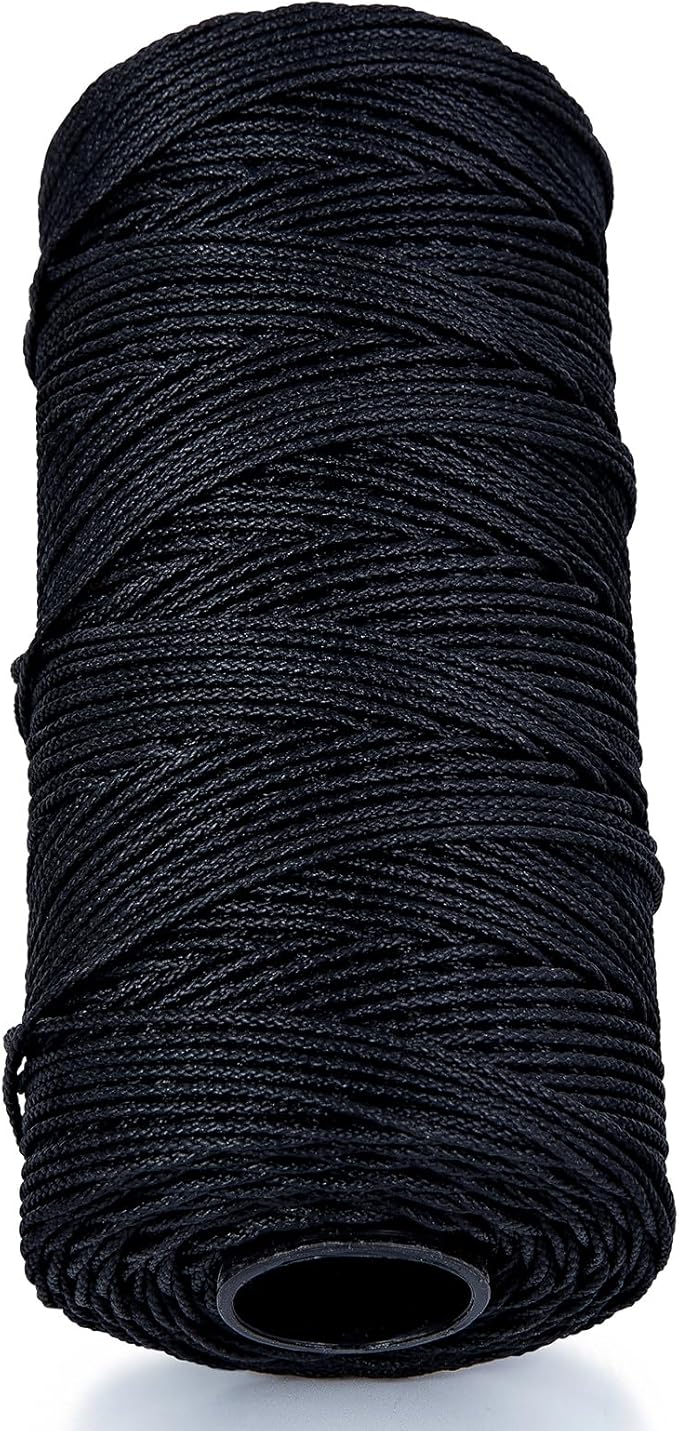 HONGDA Braided Black Nylon String, #18 Tarred Bank Line Twine, 487 Feet Black - Image 7
