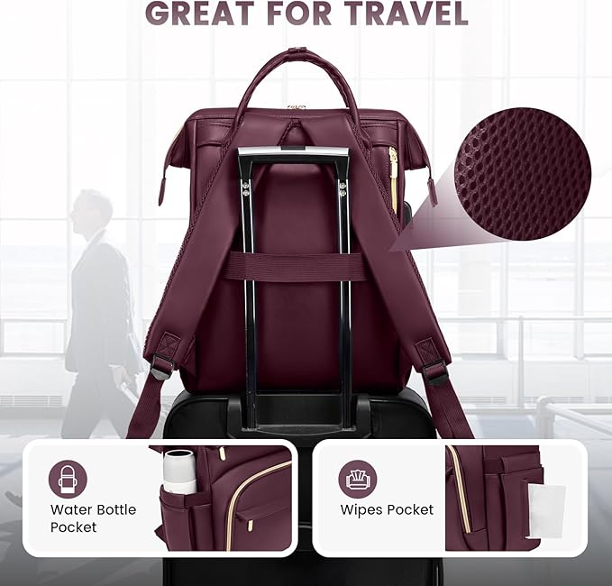 LOVEVOOK Leather Laptop Backpack - Image 5