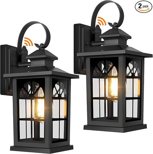 2-Pack Dusk to Dawn Outdoor Wall Light Fixtures, Aluminum Exterior Lighting by BringYouBrightFuture