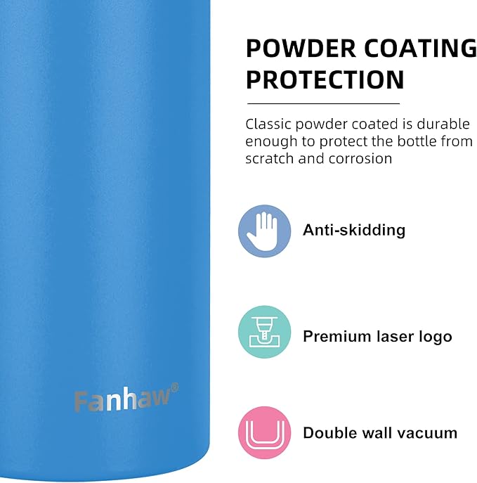 Fanhaw 24 oz Insulated Stainless Steel Water Bottle - Image 4