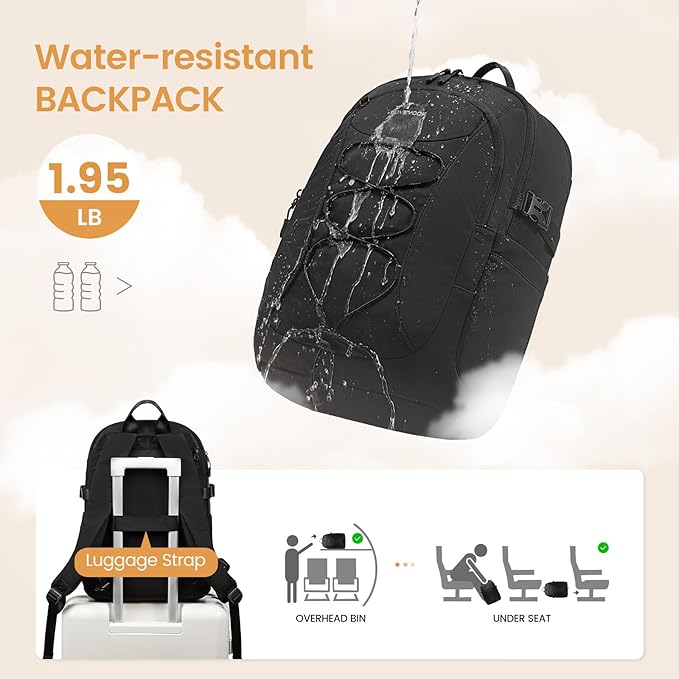 LOVEVOOK Mens Backpack with Giant Tumbler Holder Pocket, 18 Inch Everyday - Image 6