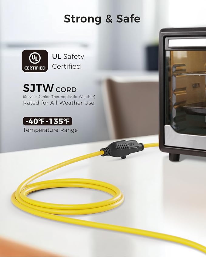 Cable Matters 2-Pack 16 AWG Heavy Duty 13A Power Extension Cord - 6ft - Image 3