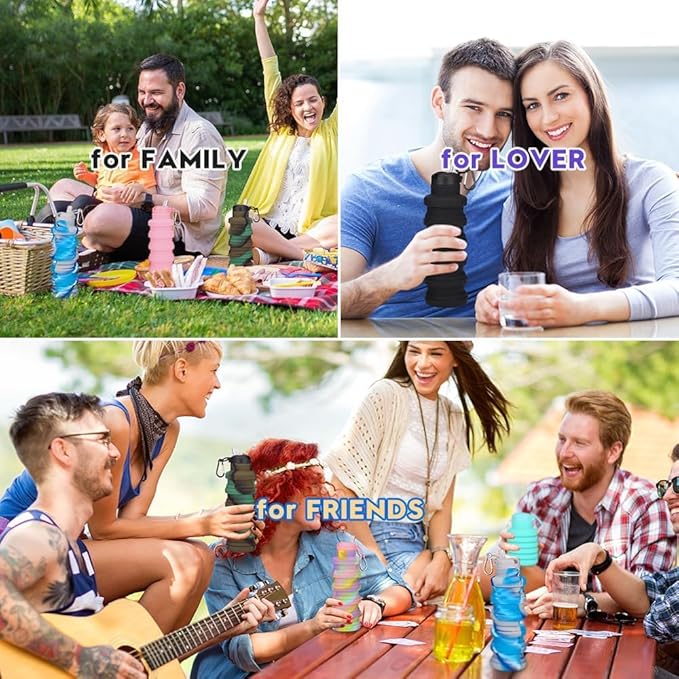 Collapsible water bottles 2 Pack - Image 8