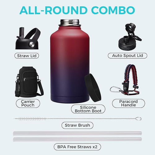 64OZ Stainless Steel Water Bottles - Image 2