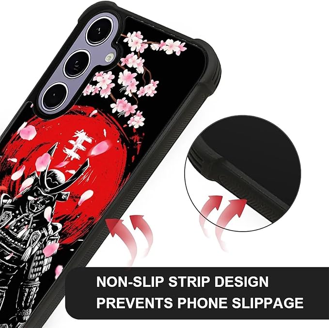 for Samsung Galaxy S24 S25 Case, Sakura Japanese Samurai Pattern Graphic Design - Image 2