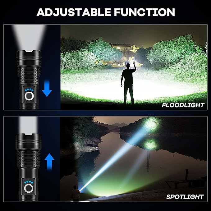 Lylting 2 Pack Rechargeable LED Flashlights High Lumens, 000LM Super Bright - Image 6
