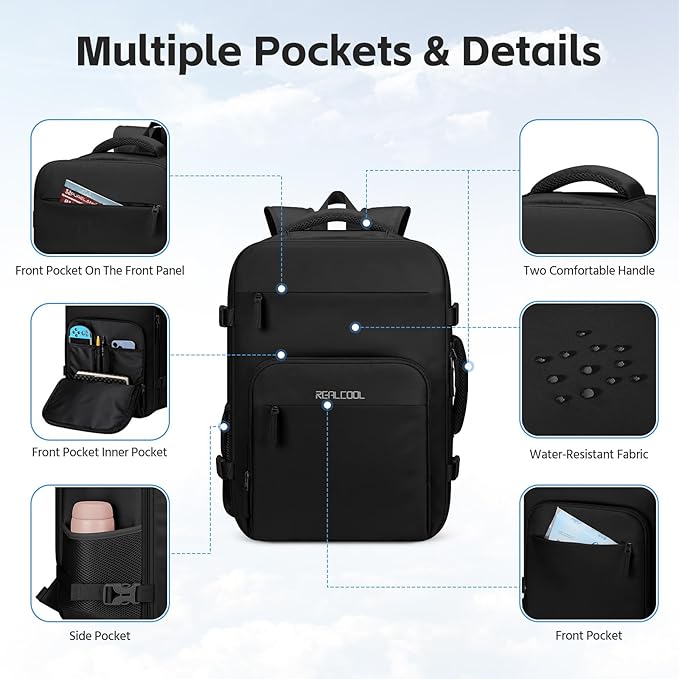RealCool Travel Backpack for Women Men - Image 3
