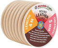 Mandala Crafts Round Genuine Beige Leather Cord by MandalaCrafts