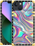 Compatible with iPhone 13 Case, Holographic Abstract Iridescent Textures Luxury by Unknown