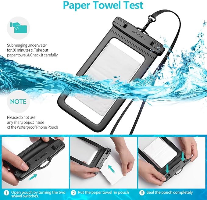 6 Pack 8.5" Waterproof Cell Phone Pouch - Image 5