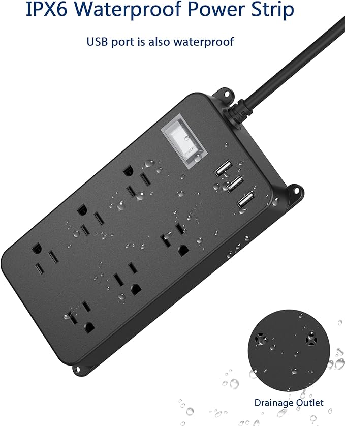Outdoor Power Strip Weatherproof - Image 2