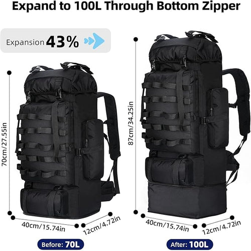 70L/100L Camping Hiking Backpack - Image 2