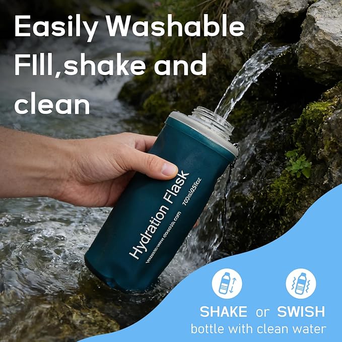 500ml Soft Flask Water Bottle, Collapsible Water Bottle - Image 4
