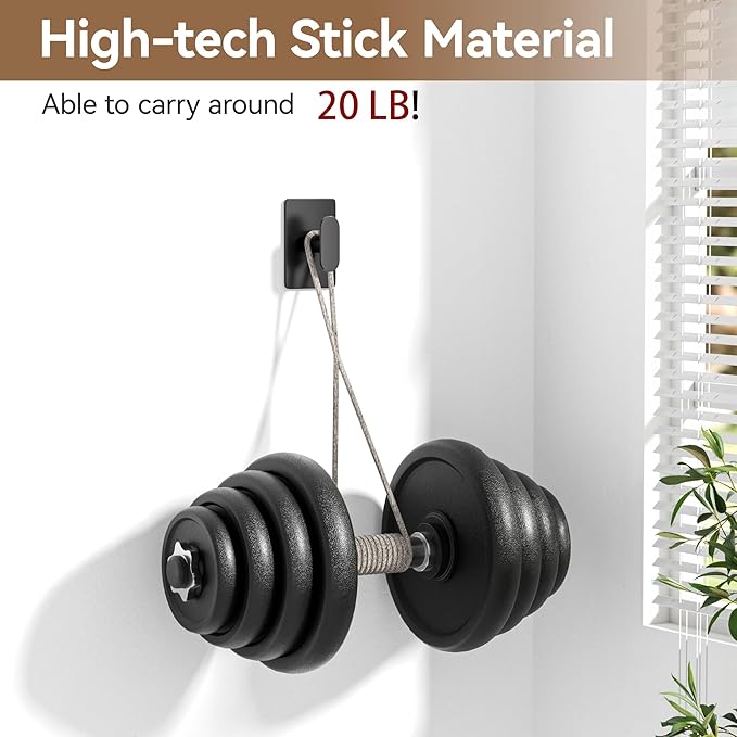 pickpiff Adhesive Towel Hooks for Bathroom: 20LB Extra Strong Wall Hanger for - Image 2