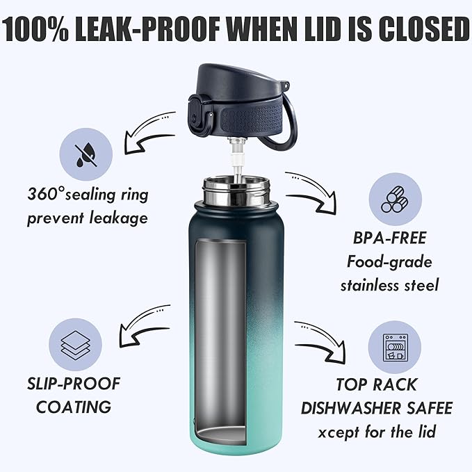 OLDLEY 20 Oz Insulated Stainless Steel Water Bottle - Image 3