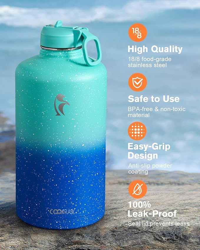 Coolflask 128 oz Gallon Water Bottle Insulated - Image 3