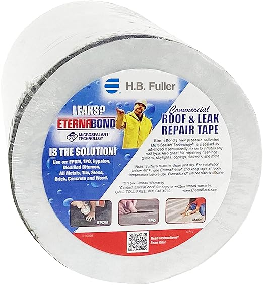 EternaBond RoofSeal Black 12" x50' MicroSealant UV Stable RV Roof Seal Repair - Image 2