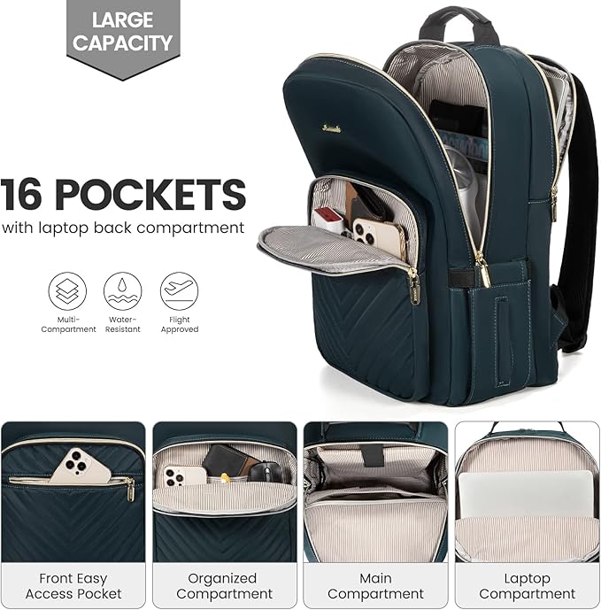 LOVEVOOK Laptop Backpack for Women 15.6 inch, Cute Womens Travel Backpack Purse - Image 2