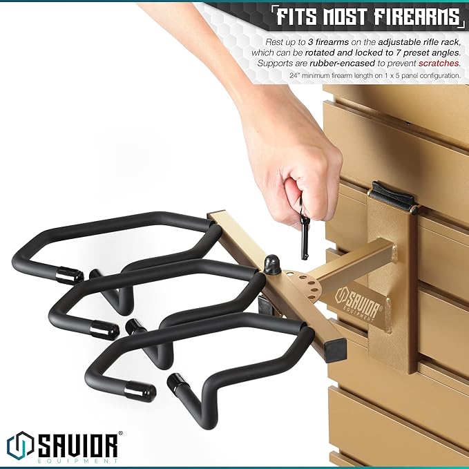 Savior Equipment Wall Rack System Heavy-Duty Steel Tactical Rifle Carbine - Image 4