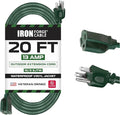 Iron Forge Cable 20 Foot Outdoor Extension Cord, 16/3 Green 20 Foot Extension by IronForgeCable