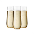 TOSSWARE POP 9oz Flute, Recyclable, Unbreakable & Crystal Clear Plastic by TOSSWARE