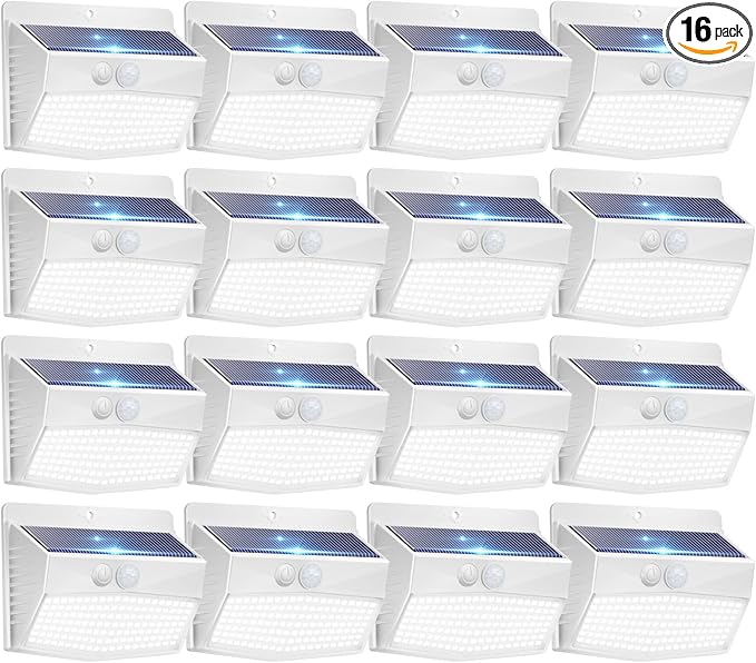 Peasur 16 Packs Solar Outdoor Lights Motion Sensor Solar Security Lights by Peasur