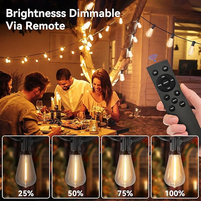 100 FT Solar String Lights Outdoor Waterproof - Image 4