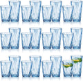 LemonRoad 24 Pack Reusable Plastic Drinking Glasses Set - 20oz & 13.5oz by Unknown