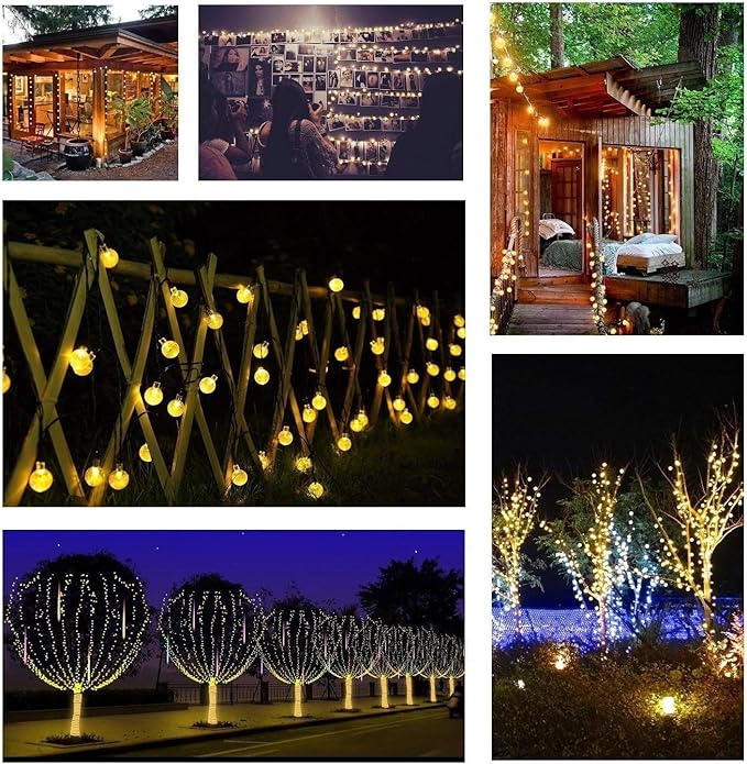 Toodour Solar String Lights Outdoor Waterproof, 56ft 100 LED Globe String Light - Image 5