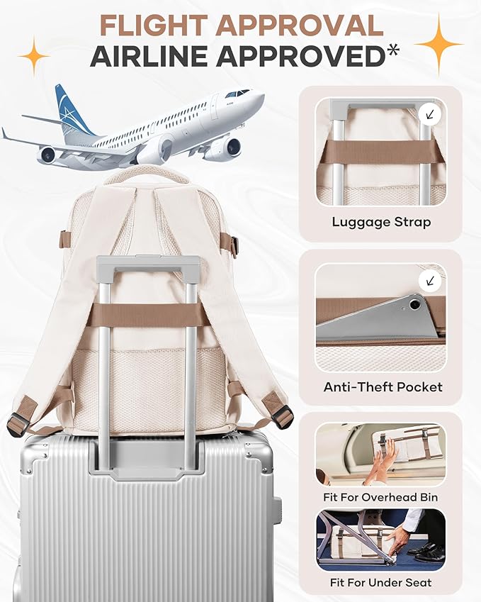Travel Backpack Carry on Flight Approved Mochila De Viaje Personal Item Backpack - Image 7