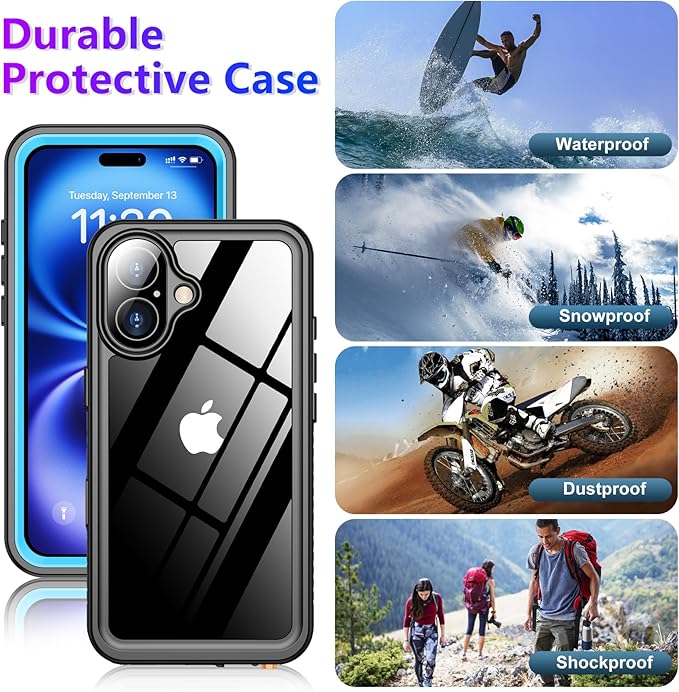 2025 New Designed for iPhone 16 Case Waterproof, Phone Case for iPhone 16 6.1" - Image 6